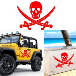 Calavera Pirata, pegatina de vinilo