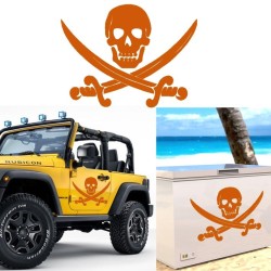 Calavera Pirata, pegatina de vinilo