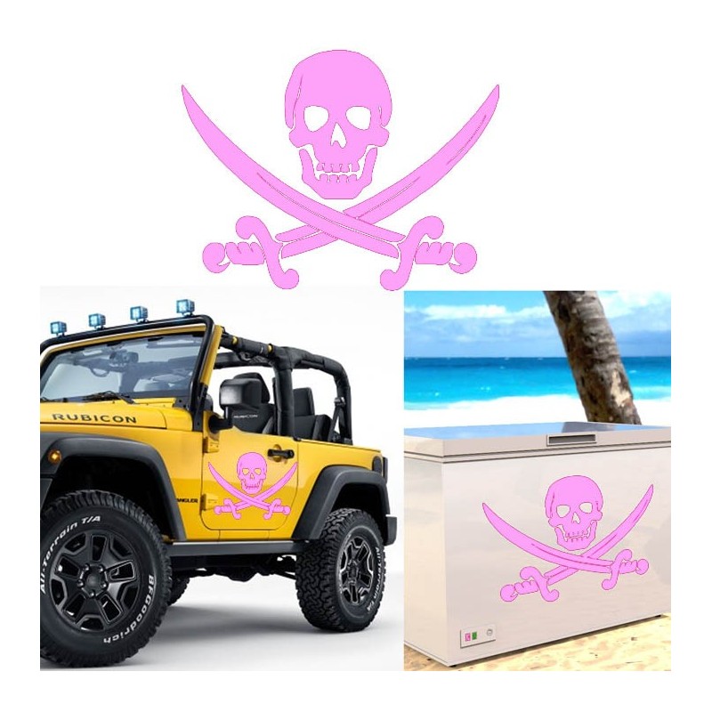 Calavera Pirata, pegatina de vinilo