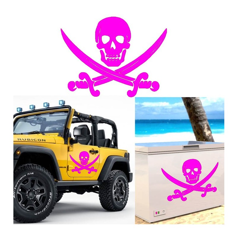 Calavera Pirata, pegatina de vinilo