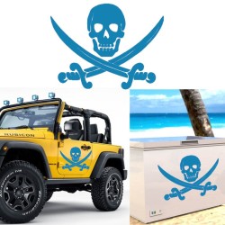 Calavera Pirata, pegatina de vinilo