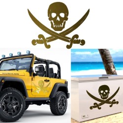 Calavera Pirata, pegatina de vinilo