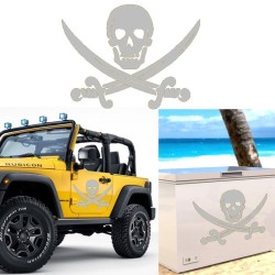 Calavera Pirata, pegatina de vinilo