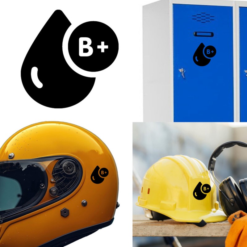 Grupo Sanguíneo B+ (B positivo), pegatina de vinilo