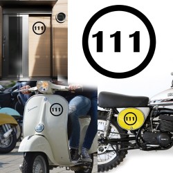 numero 111 v1, pegatina de vinilo