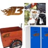 Numero 13 racing fire, pegatina de vinilo