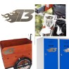 Numero 13 racing fire, pegatina de vinilo