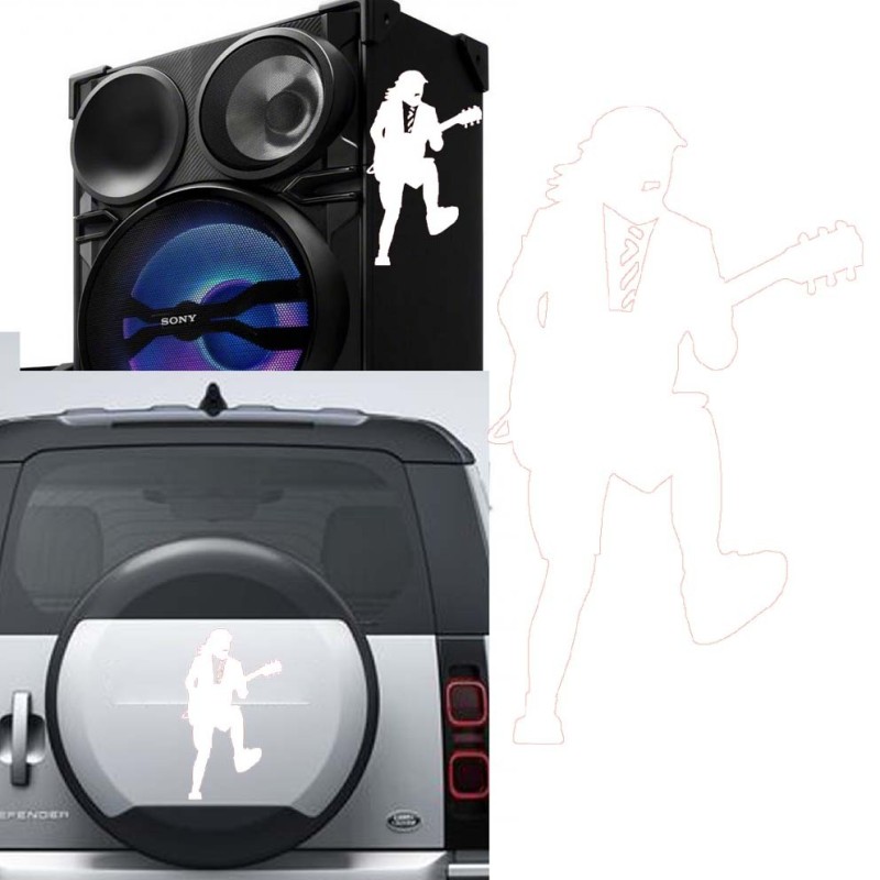 Angus Young versión v3, pegatina de vinilo