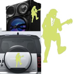 Angus Young versión v3, pegatina de vinilo