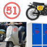 numero 51 versión vii, pegatina de vinilo