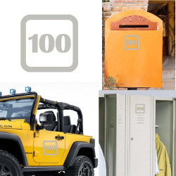 numero 100 version v1sq, pegatina de vinilo