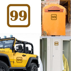 numero 99 version v1sq, pegatina de vinilo