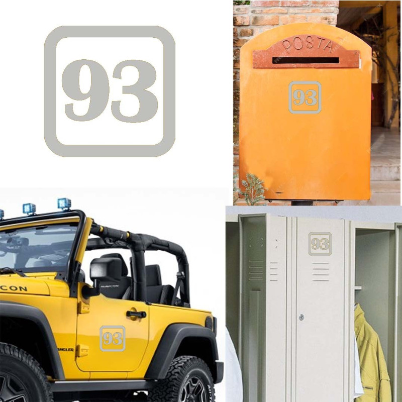 numero 93 version v1sq, pegatina de vinilo