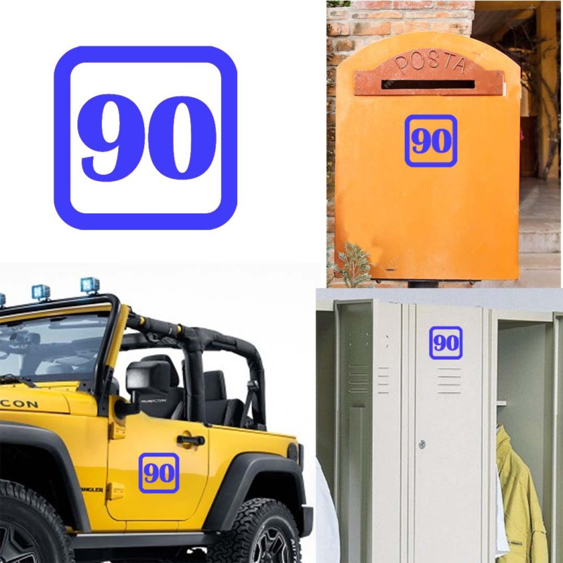 numero 90 version v1sq, pegatina de vinilo