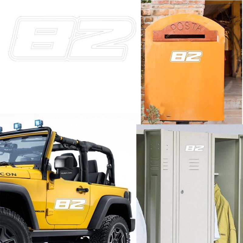 numero 82 versión Dream, pegatina de vinilo