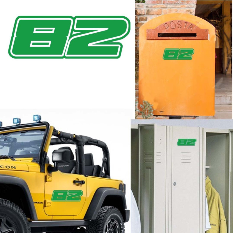 numero 82 versión Dream, pegatina de vinilo