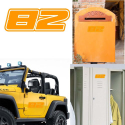 numero 82 versión Dream, pegatina de vinilo