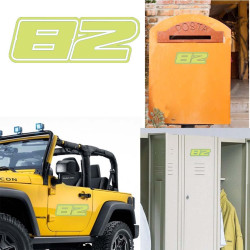 numero 82 versión Dream, pegatina de vinilo