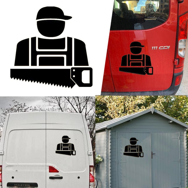 Pegatina de vinilo Carpintero,