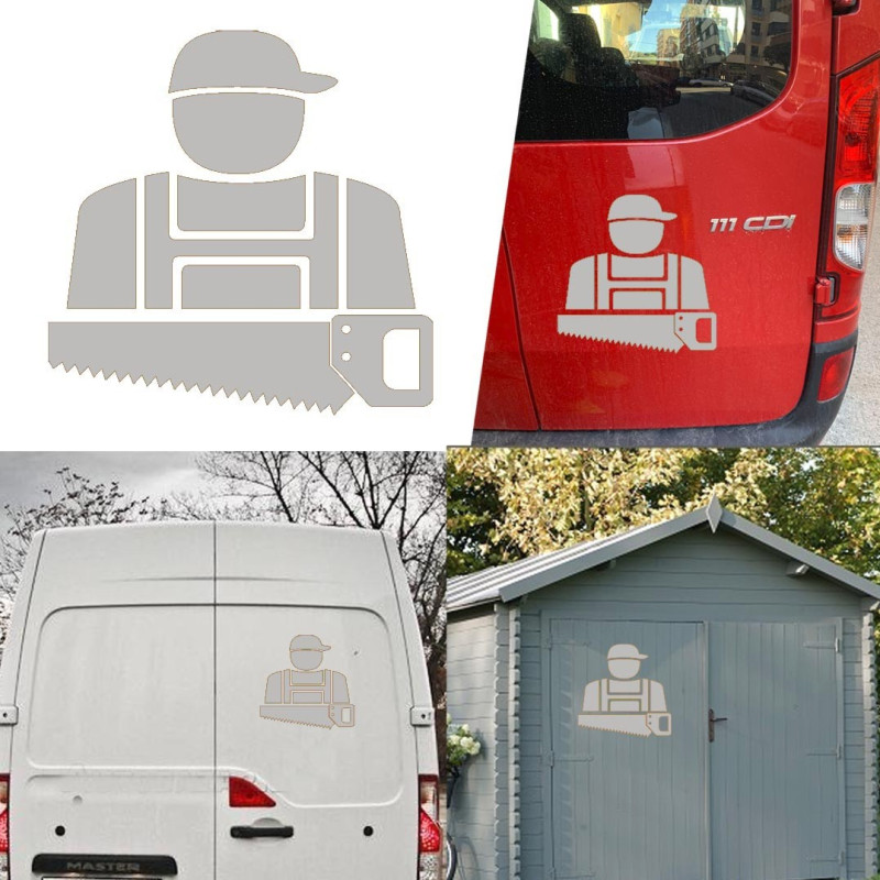 Pegatina de vinilo Carpintero,