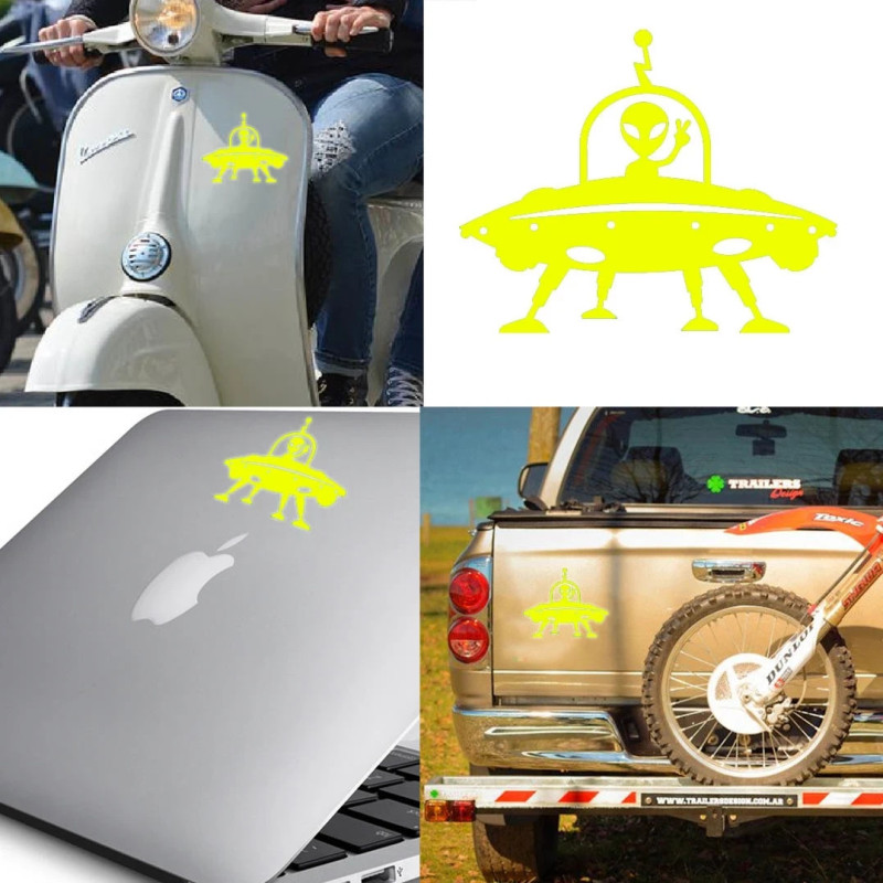 Pegatina de vinilo OVNI versión I