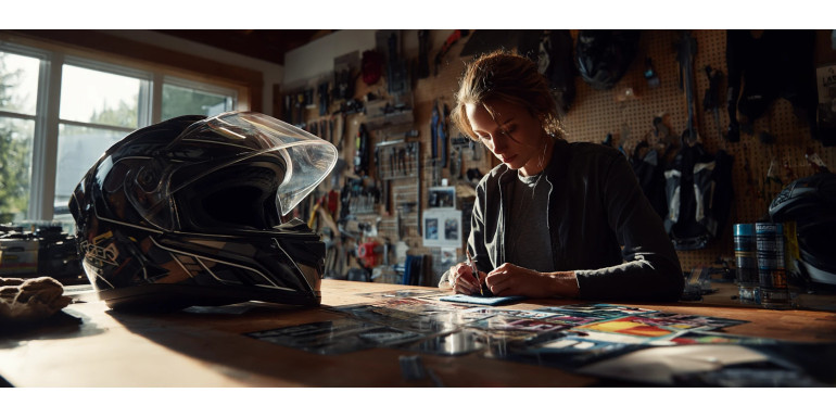 Pegatinas de vinilo para cascos de moto diseños originales | Serás la sensación del momento